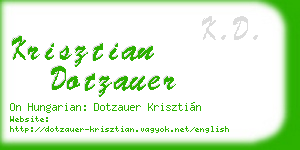 krisztian dotzauer business card